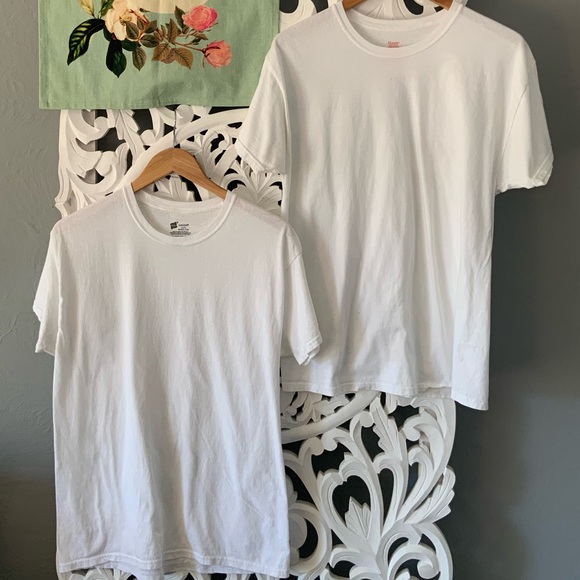Hanes  | lot of 2 basic crew neck t shirts size Large - Picture 11 of 11